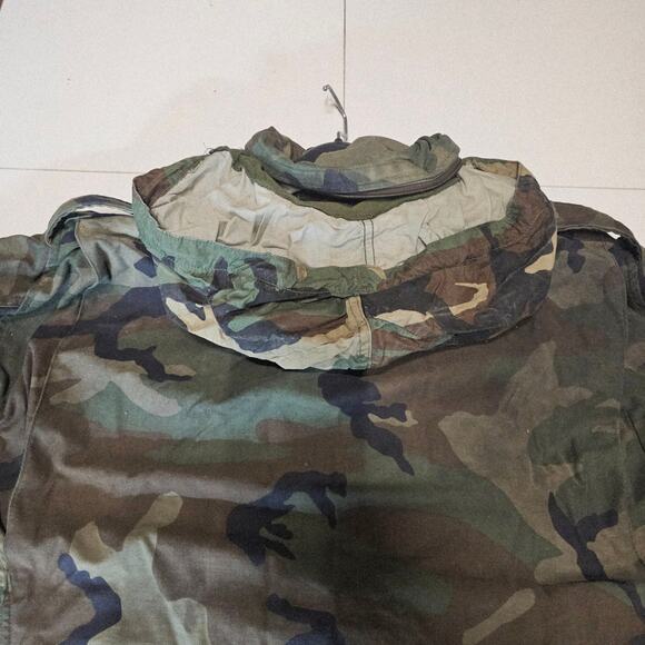 USAF Field Jacket Cold Weather Woodland Camo M-65 U.S AIR FORCE L Long 3795 - Picture 5 of 8